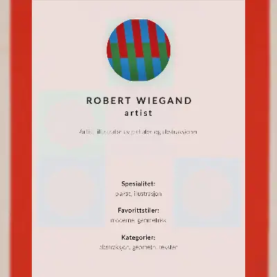 Plakat wystawy Roberta Wieganda wersja na płótnie z 1965 roku