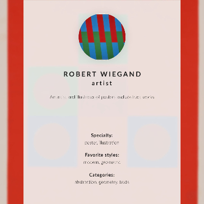 Plakat na płótnie Plakat wystawy Roberta Wieganda (1965)