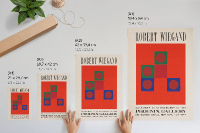 Plakat na płótnie Plakat wystawy Roberta Wieganda (1965)