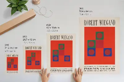 Plakat wystawy Roberta Wieganda wersja na płótnie z 1965 roku
