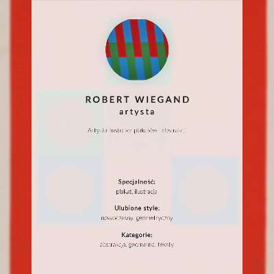 Plakat na płótnie Plakat wystawy Roberta Wieganda (1965)