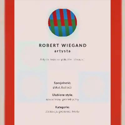 Plakat wystawy Roberta Wieganda wersja na płótnie z 1965 roku