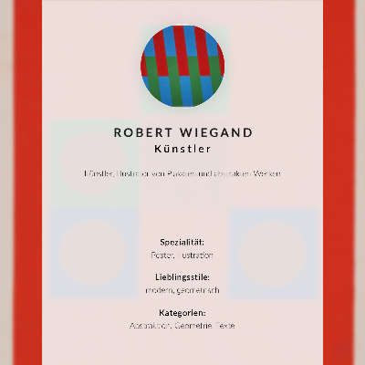 Plakat na płótnie Plakat wystawy Roberta Wieganda (1965)