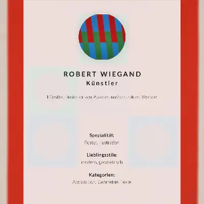 Plakat wystawy Roberta Wieganda wersja na płótnie z 1965 roku