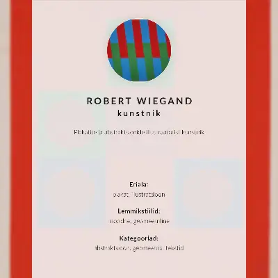 Plakat wystawy Roberta Wieganda wersja na płótnie z 1965 roku