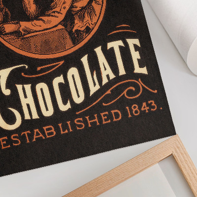 Nowoczesna grafika na płótnie Czekolada Webba (1843) – chromolitografia