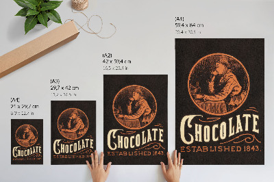 Nowoczesna grafika na płótnie Czekolada Webba (1843) – chromolitografia