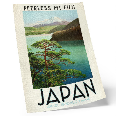 Plakat na płótnie Plakat podróżniczy do Japonii z lat 30. XX wieku