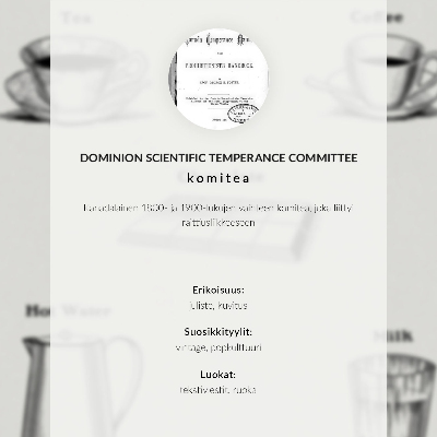Plakat ścienny Bezpieczne stymulanty, autorstwa Dominion Scientific Abperance Committee