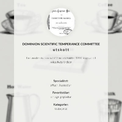 Plakat ścienny Bezpieczne stymulanty, autorstwa Dominion Scientific Abperance Committee