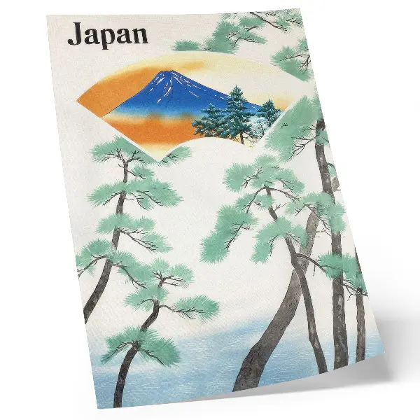 Plakat na płótnie vintage ilustracja kolejowa z Japonii z 1930 roku