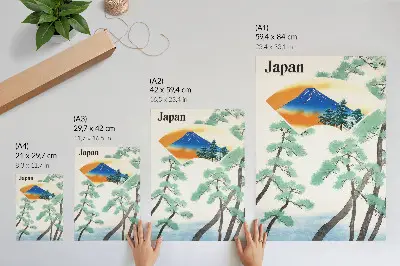 Plakat na płótnie vintage ilustracja kolejowa z Japonii z 1930 roku
