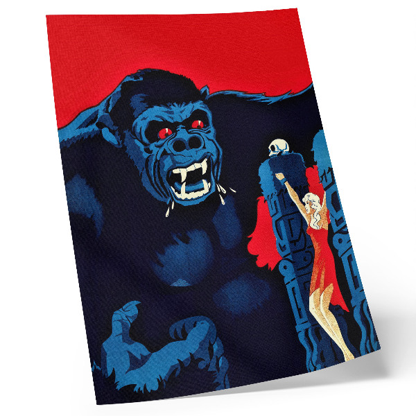 Nowoczesna grafika na płótnie Duński plakat filmowy do King Konga (1933)