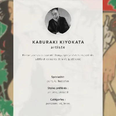 Plakat na płótnie z obrazem Luty 1909 autorstwa Kaburaki Kiyokata