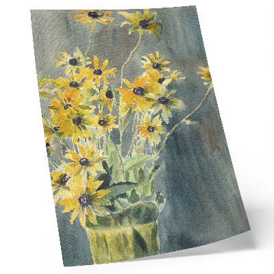 Nowoczesna grafika na płótnie Wazon z rudbekiami (1915) autorstwa Hannah Borger Overbeck
