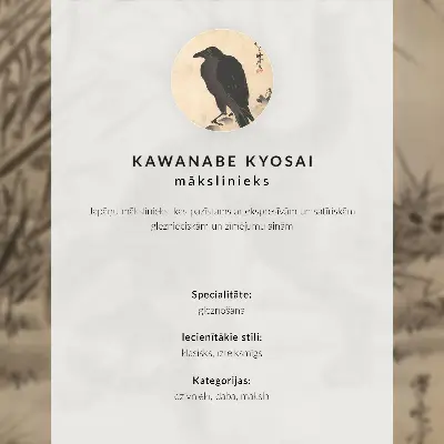 Kot łapiący żabę autorstwa Kawanabe Kyosai nowoczesna grafika na płótnie