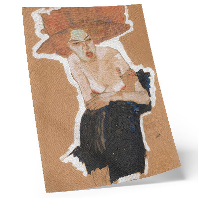 Nowoczesna grafika na płótnie „Złośliwa” (1910), obraz w wysokiej rozdzielczości autorstwa Egona Schielego