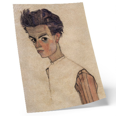Nowoczesna grafika na płótnie Autoportret Egona Schielego (1910)