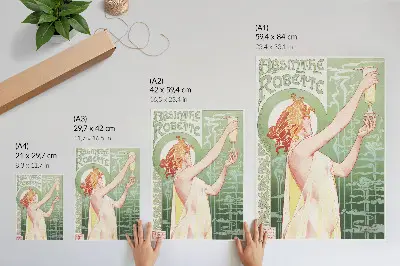 Plakat ścienny Privat Livemont chromolitografia z 1896 roku autorstwa Absinthe Robette