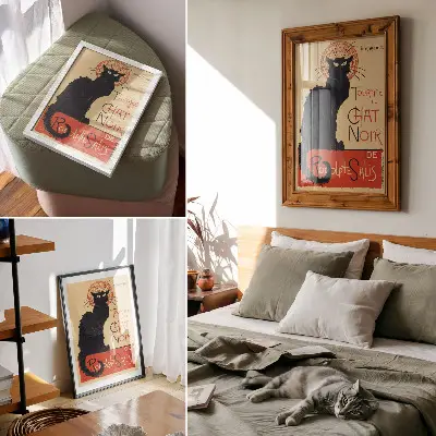 Obraz na płótnie Tournée du Chat Noir autorstwa Théophile'a Alexandre'a Steinlena nowoczesna grafika