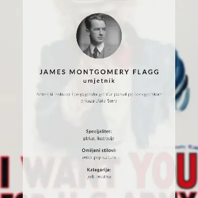 Plakat na płótnie z litografią listu gończego za amerykańskimi żołnierzami autorstwa Jamesa Montgomery'ego Flagga