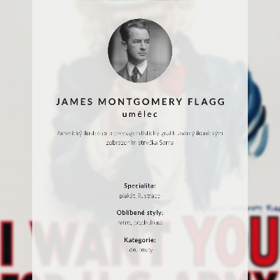 Plakat na płótnie List gończy za amerykańskimi żołnierzami, estetyczna litografia autorstwa Jamesa Montgomery'ego Flagga