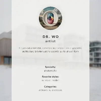 Nowoczesny plakat dekoracyjny drewniana chata nad wodą w stylu minimalistycznym z symetrią