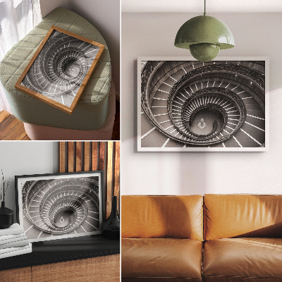 Plakat do salonu Spiralne schody architektura elegancja