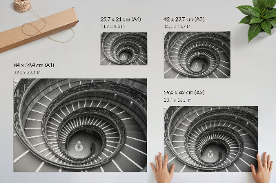 Plakat do salonu Spiralne schody architektura elegancja