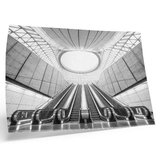 Plakat Minimalistyczne wnętrze futurystyczna architektura