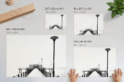 Grafika na ścianę Minimalistyczny pomost prostolinijna architektura