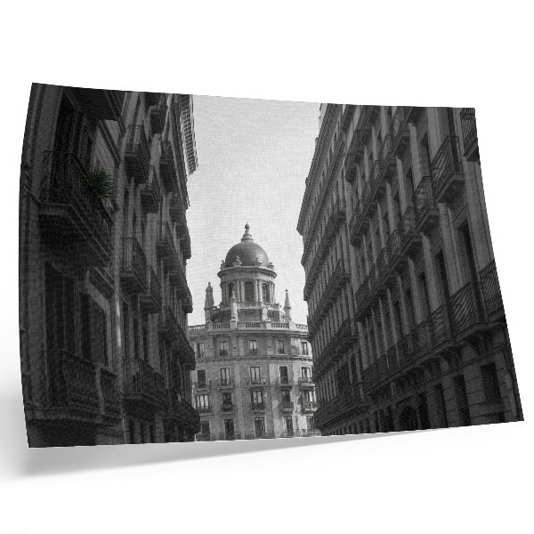 Nowoczesny plakat dekoracyjny Symetryczne fasady zabytkowej architektury miejskiej