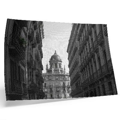 Nowoczesny plakat dekoracyjny Symetryczne fasady zabytkowej architektury miejskiej