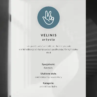 Plakat do salonu czarna sylwetka za szklaną ramą w stylu minimalistycznym