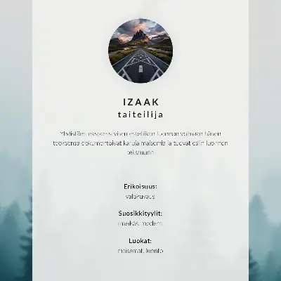 Nowoczesny plakat dekoracyjny narciarz na tle białych szczytów i błękitnego nieba w harmonijnej kompozycji