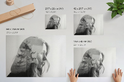 Grafika na ścianę Czarno-biały portret subtelność elegancja