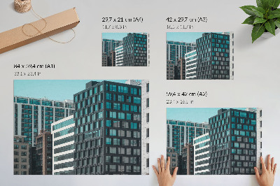 Grafika na ścianę Nowoczesne budynki szkło geometria harmonia