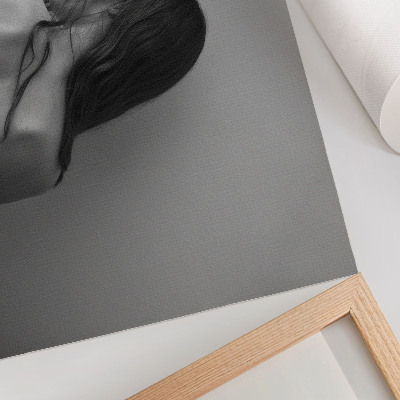 Plakat do salonu Minimalistyczny urok postaci w monochromie