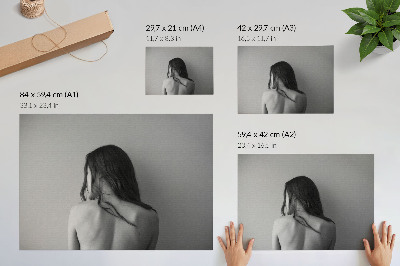 Plakat do salonu Minimalistyczny urok postaci w monochromie