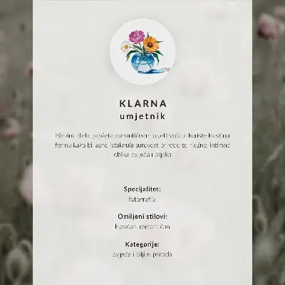 Grafika na ścianę różowa dalia z zielonymi liśćmi w nowoczesnej kompozycji