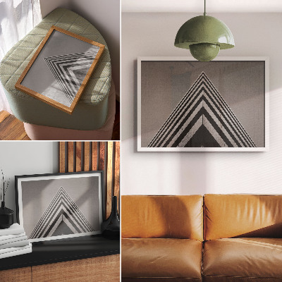 Plakat Symetria linie monochromatyzm dynamiczna kompozycja
