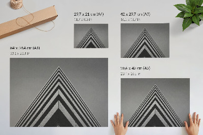 Plakat Symetria linie monochromatyzm dynamiczna kompozycja