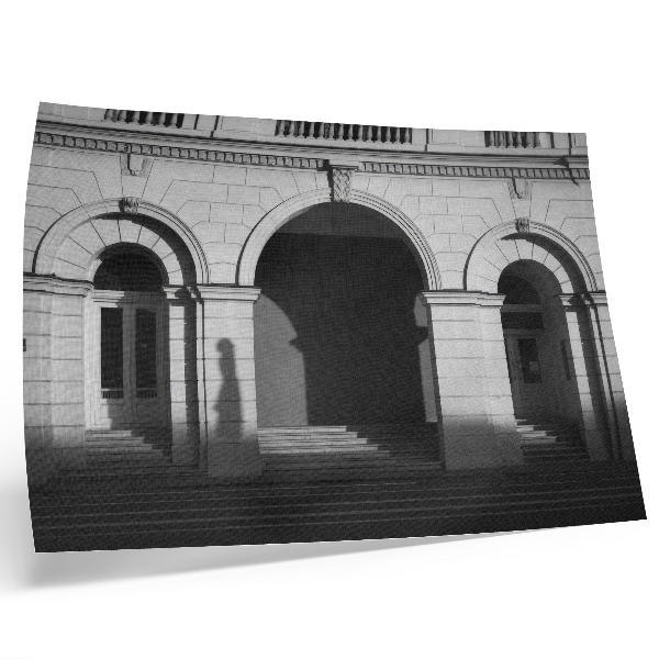 Plakat Elegancka architektura klasyczne łuki cienie
