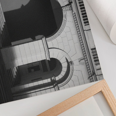 Plakat Elegancka architektura klasyczne łuki cienie