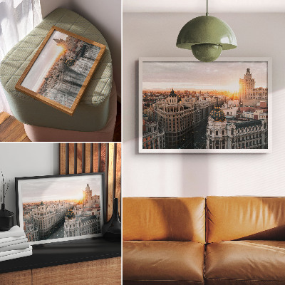 Plakat do salonu Wieczorne miasto z majestatyczną architekturą