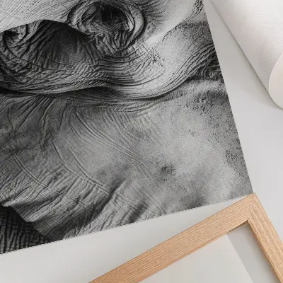 Plakat do salonu monochromatyczny słoń w minimalistycznym i eleganckim stylu
