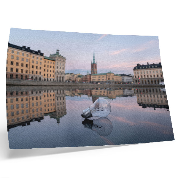Plakat Refleksje budynków o pastelowych odcieniach