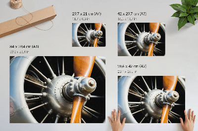 Plakat Metalowe elementy śmigła industrialny wygląd