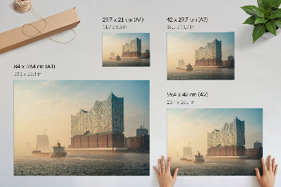 Wydruk na płótnie Nowoczesna architektura z wodnym szlakiem