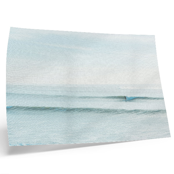 Grafika na ścianę Ocean fale surfer spokojnie minimalistycznie